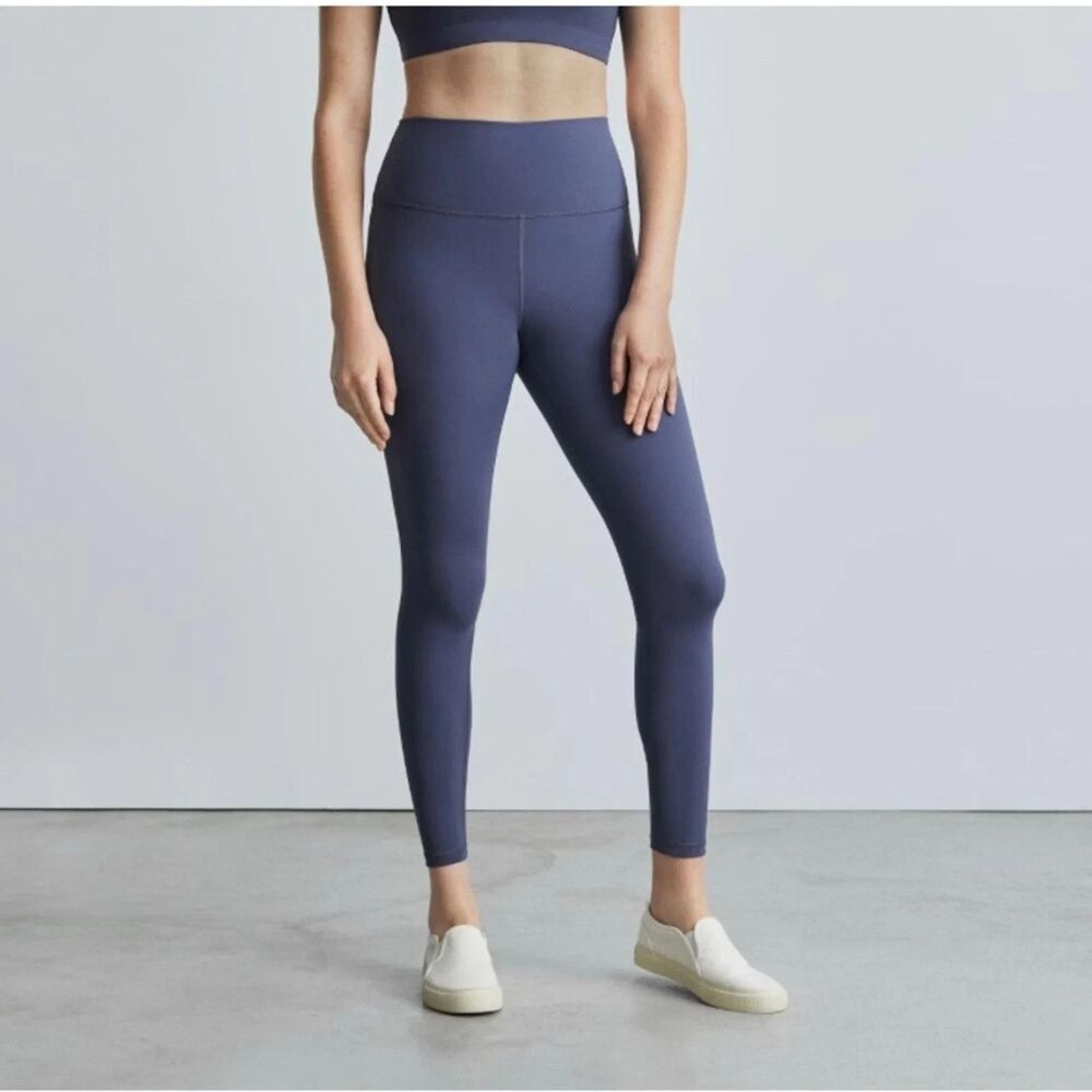 EVERLANE Perform Ankle Legging M Reg 25" Stretch Soft Navy Blue Athletic NWT B17